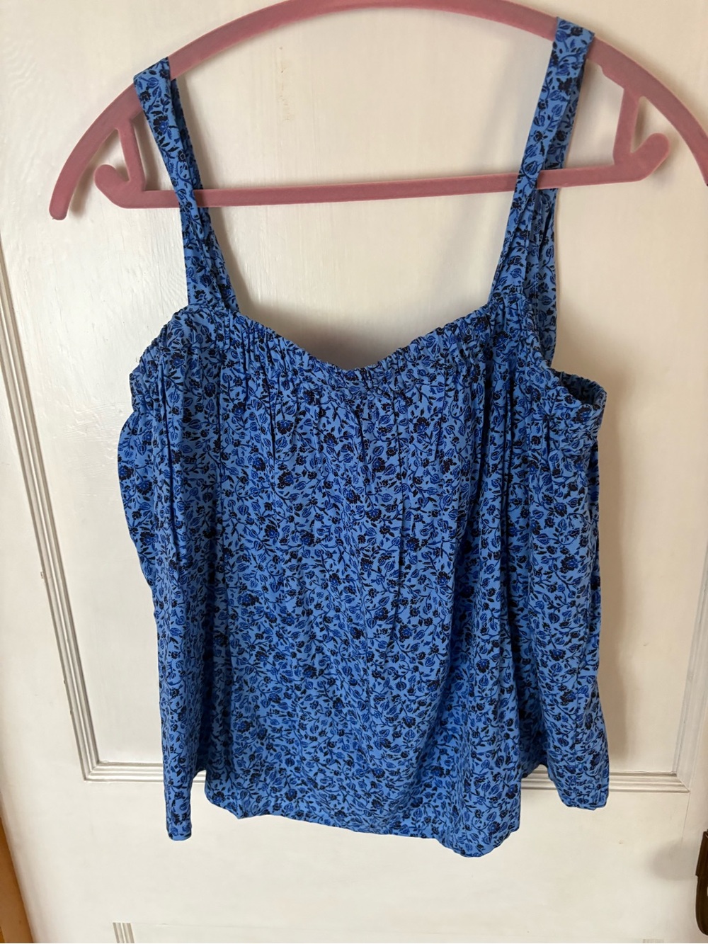 Old Navy Blue Floral Square-Neck Camisole